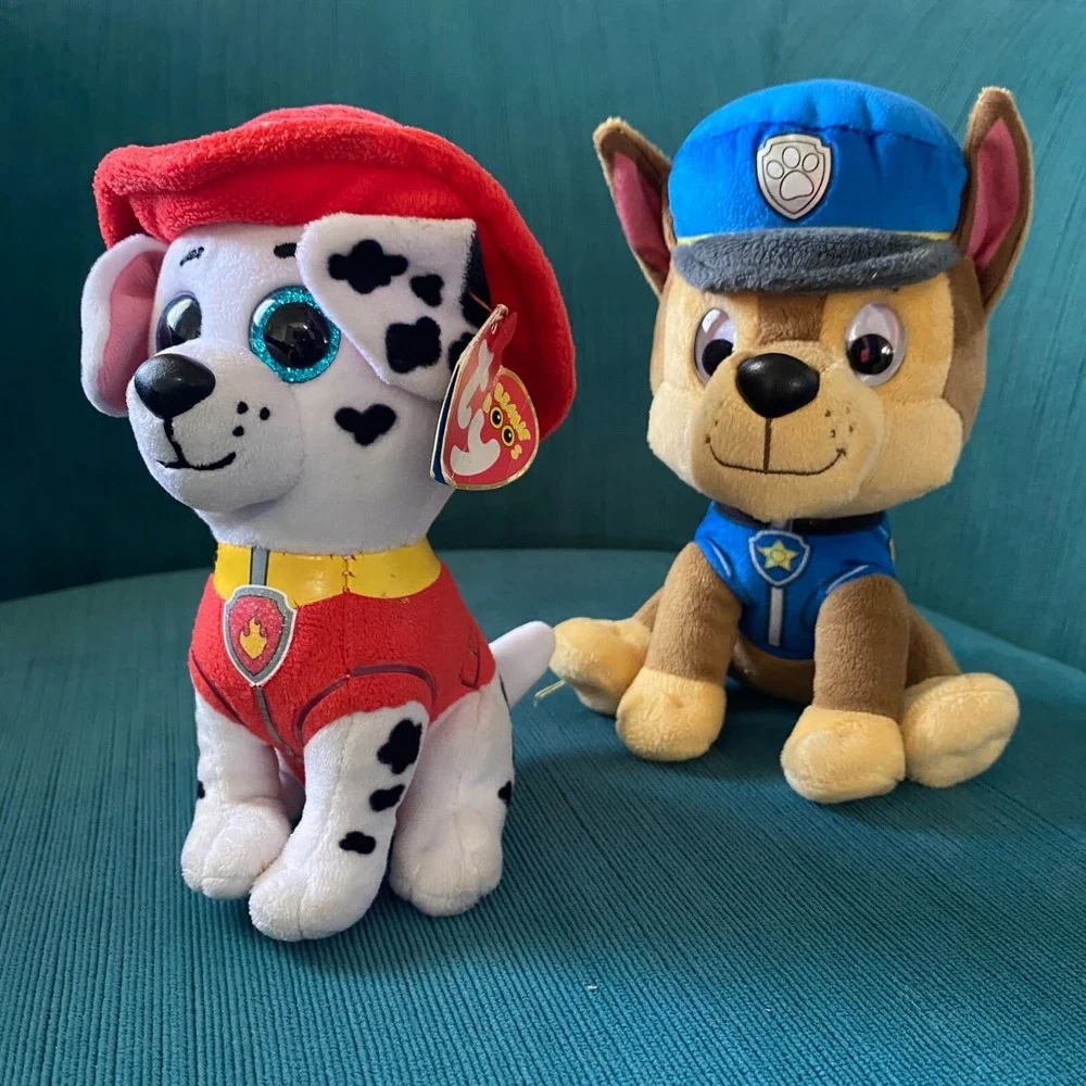 Paw Patrol Plush Toy Set Marshall Chase Good 6-7